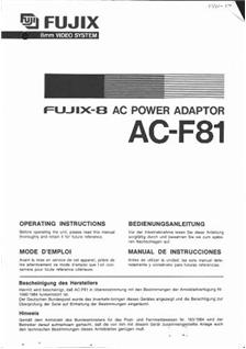 Fujifilm ACF 81 manual. Camera Instructions.